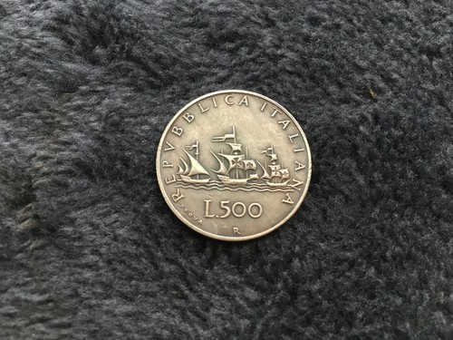 Moneta 500 lire 1957 - , caravelle